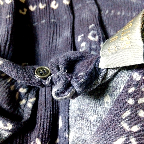 Dual Nature Wide Leg Jumpsuit Cropped Leg Rayon Festival Boho Style Size Small - Picture 9 of 9